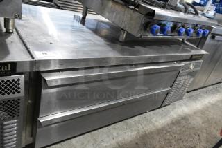 2017 Continental Stainless Steel Commercial 2 Drawer Chef Base on Commercial Casters. 115 Volts, 1 Phase. Tested and Working!
