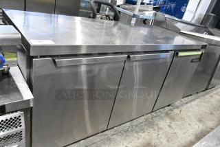 2017 Continental SW72 Stainless Steel Commercial 2 Drawer Chef Base on Commercial Casters. 115 Volts, 1 Phase. Tested and Powers On But Does Not Get Cold