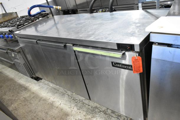 2017 Continental SW72 Stainless Steel Commercial 2 Drawer Chef Base on Commercial Casters. 115 Volts, 1 Phase. Tested and Powers On But Does Not Get Cold - Image 2 of 9