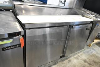 2017 Continental SW60-16 Stainless Steel Commercial Sandwich Salad Prep Table Bain Marie Mega Top on Commercial Casters. 115 Volts, 1 Phase. Tested and Working!