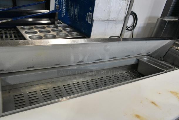 2017 Continental SW60-16 Stainless Steel Commercial Sandwich Salad Prep Table Bain Marie Mega Top on Commercial Casters. 115 Volts, 1 Phase. Tested and Working! - Image 5 of 9