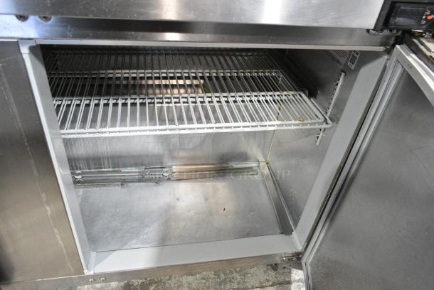 2017 Continental SW60-16 Stainless Steel Commercial Sandwich Salad Prep Table Bain Marie Mega Top on Commercial Casters. 115 Volts, 1 Phase. Tested and Working! - Image 6 of 9