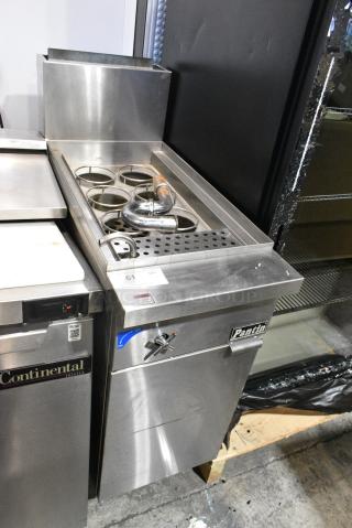 2023 Pantin PC11 Stainless Steel Commercial Floor Style Natural Gas Powered Pasta Cooker. 70,000 BTU.
