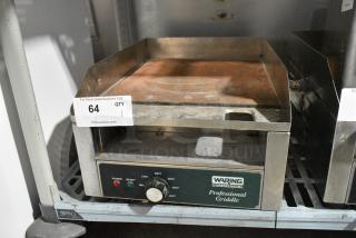 Waring WGR140X Stainless Steel Commercial Countertop Electric Powered Flat Top Griddle. 120 Volts, 1 Phase.