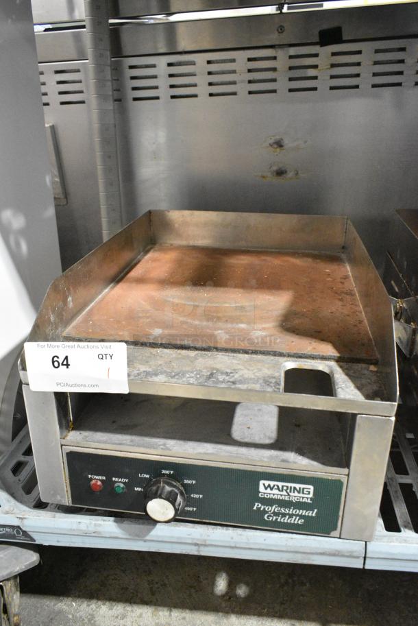 Waring WGR140X Stainless Steel Commercial Countertop Electric Powered Flat Top Griddle. 120 Volts, 1 Phase. - Image 2 of 7