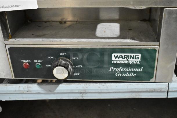 Waring WGR140X Stainless Steel Commercial Countertop Electric Powered Flat Top Griddle. 120 Volts, 1 Phase. - Image 4 of 7