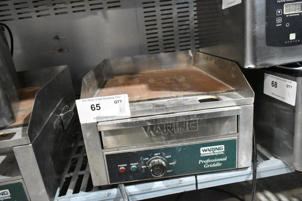 Waring WGR140X Stainless Steel Commercial Countertop Electric Powered Flat Top Griddle. 120 Volts, 1 Phase. - Image 2 of 7