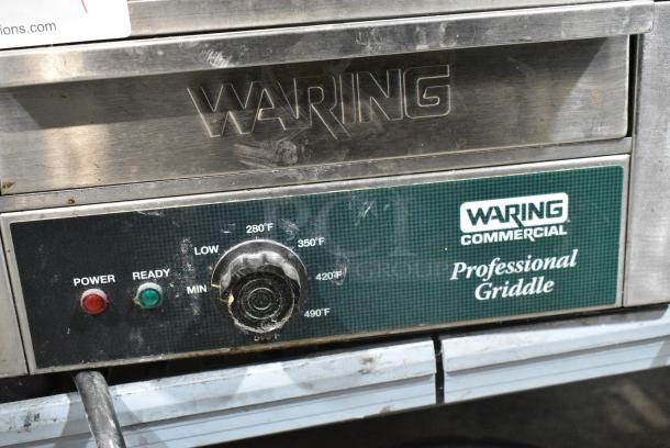 Waring WGR140X Stainless Steel Commercial Countertop Electric Powered Flat Top Griddle. 120 Volts, 1 Phase. - Image 4 of 7