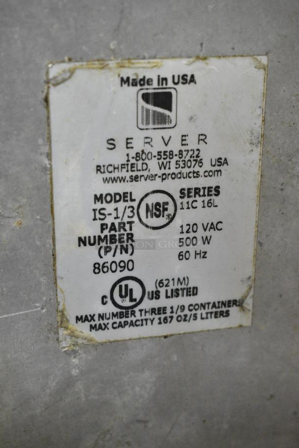 Server IS-1/3 Stainless Steel Countertop Intelliserv 6 Qt. 1/3 Pan Food Warmer. 120 Volts, 1 Phase. Tested and Working! - Image 7 of 7