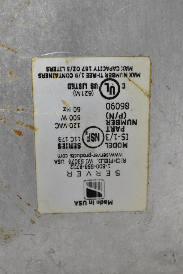 Server IS-1/3 Stainless Steel Countertop Intelliserv 6 Qt. 1/3 Pan Food Warmer. 120 Volts, 1 Phase. Tested and Working! - Image 7 of 7