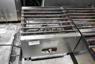 Town SR-24-G-SS-N Stainless Steel Commercial Natural Gas Powered Single Burner Stock Pot Range.