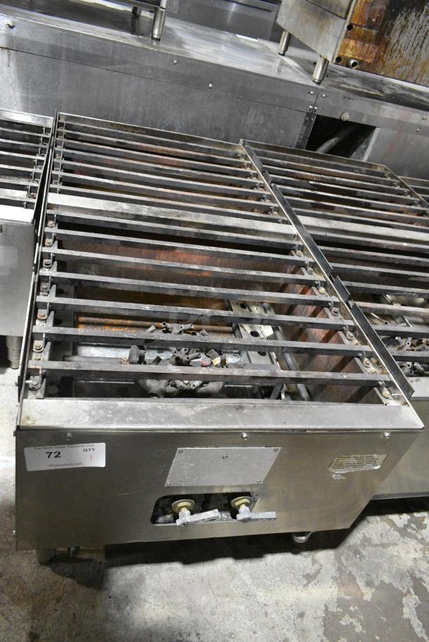 Town SR-24-G-X2-SS-N Stainless Steel Commercial Natural Gas Powered 2 Burner Range. - Image 1 of 6