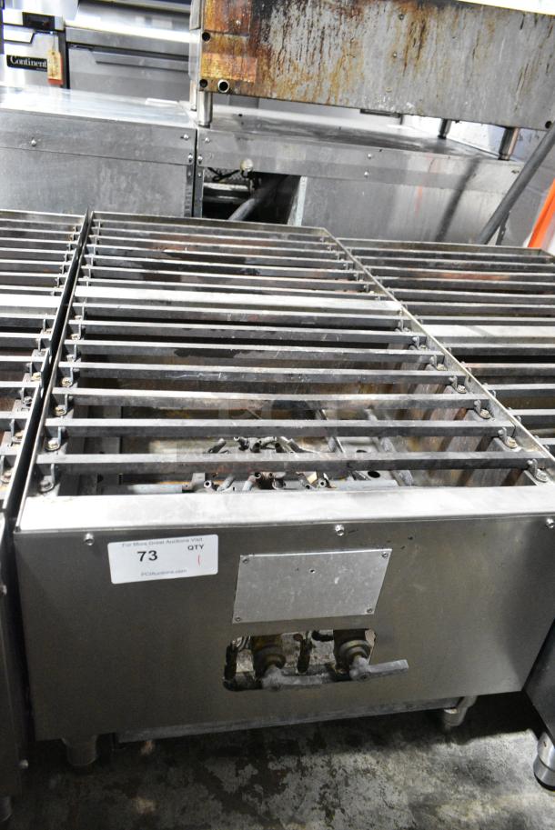 Town SR-24-G-X2-SS-N Stainless Steel Commercial Natural Gas Powered 2 Burner Range. - Image 1 of 5