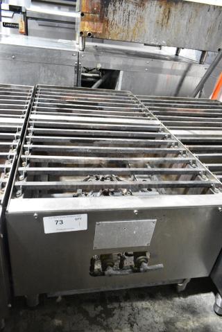 Town SR-24-G-X2-SS-N Stainless Steel Commercial Natural Gas Powered 2 Burner Range.