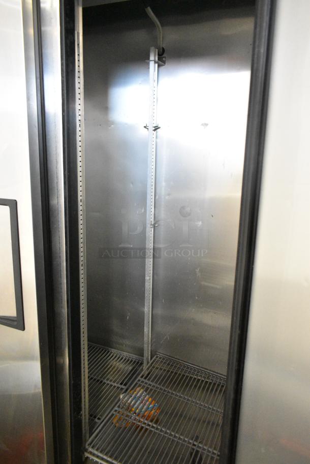 True T-35 Stainless Steel Commercial 2 Door Reach In Cooler w/ Poly Coated Racks on Commercial Casters. 115 Volts, 1 Phase. Tested and Working! - Image 6 of 7