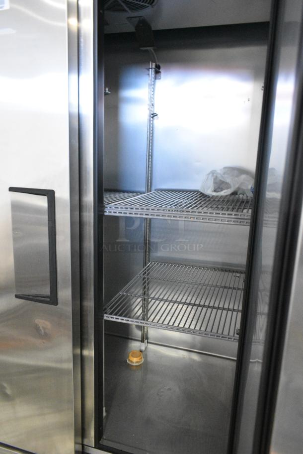 2021 True T-35-HC Stainless Steel Commercial 2 Door Reach In Cooler w/ Poly Coated Racks on Commercial Casters. 115 Volts, 1 Phase. Tested and Working! - Image 7 of 10