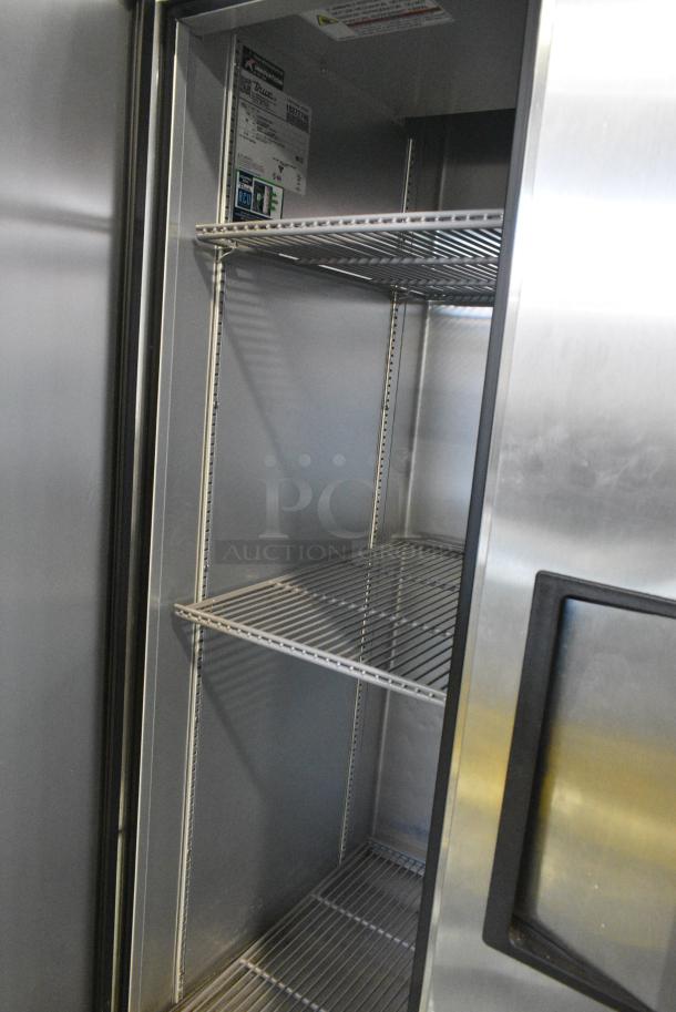2022 True T-35-HC Stainless Steel Commercial 2 Door Reach In Cooler w/ Poly Coated Racks on Commercial Casters. 115 Volts, 1 Phase. Tested and Working! - Image 6 of 8