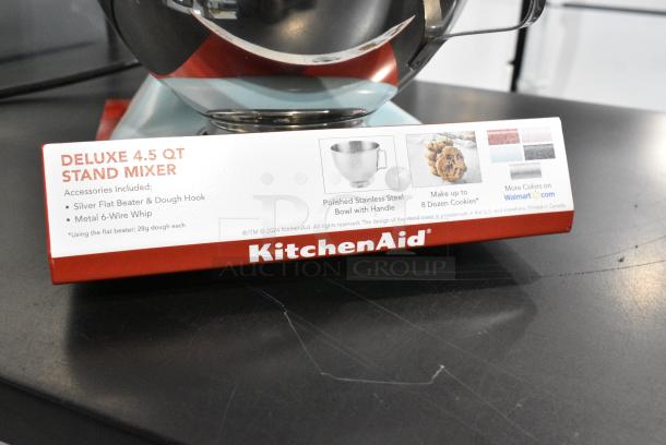 KitchenAid Metal Countertop 4.5 Quart Planetary Dough Mixer w/ Mixing Bowl and Paddle Attachment. 120 Volts, 1 Phase. Unit Was a Store Display. Cannot Test Due To Cut Power Cord - Image 9 of 10