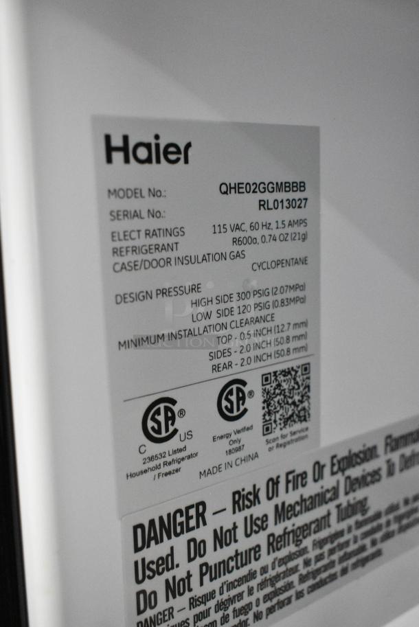 Haier QHE02GGMBBB Mini Cooler. 115 Volts, 1 Phase. Cannot Test - Unit Trips Breaker - Image 5 of 5