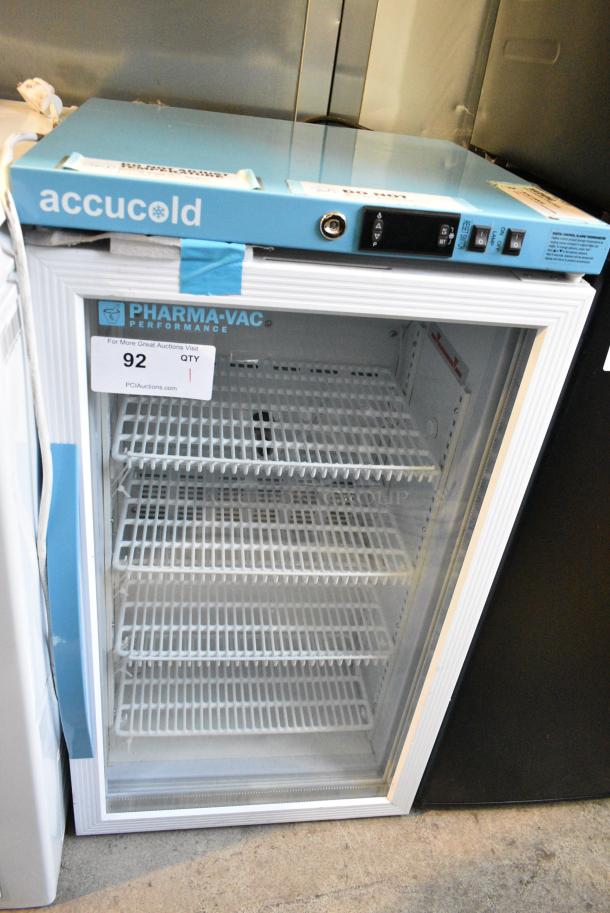 Accucold ARG3PV Metal Mini Cooler Merchandiser. 115 Volts, 1 Phase. Tested and Powers On But Does Not Get Cold - Image 1 of 7