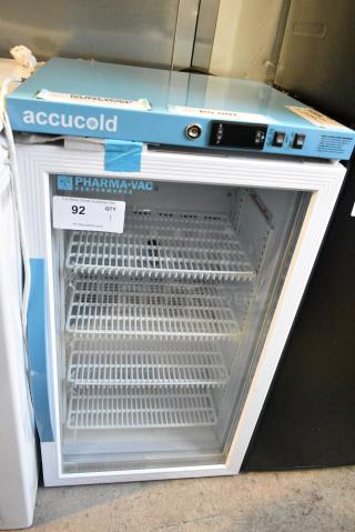 Accucold ARG3PV Metal Mini Cooler Merchandiser. 115 Volts, 1 Phase. Tested and Powers On But Does Not Get Cold