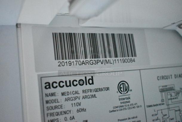 Accucold ARG3PV Metal Mini Cooler Merchandiser. 115 Volts, 1 Phase. Tested and Powers On But Does Not Get Cold - Image 7 of 7