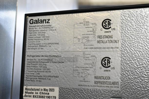 Galanz GLR25MBKE02 Mini Cooler. 115 Volts, 1 Phase. Tested and Working! - Image 6 of 7
