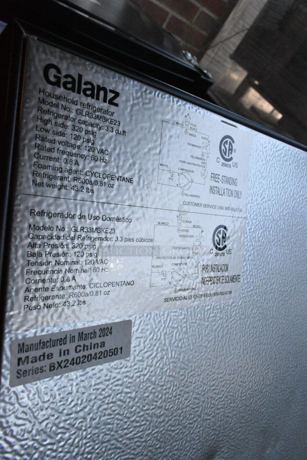 Galanz GLR33MBKE23 Mini Cooler. 115 Volts, 1 Phase. Tested and Working! - Image 7 of 7