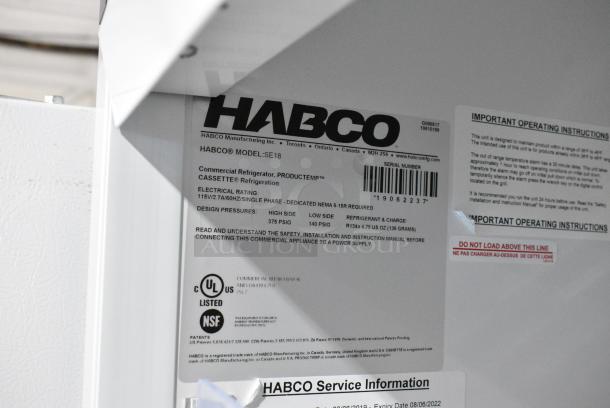 2019 Habco SE18 Metal Commercial Single Door Reach In Cooler Merchandiser w/ Poly Coated Racks. 115 Volts, 1 Phase. Tested and Working! - Image 4 of 4