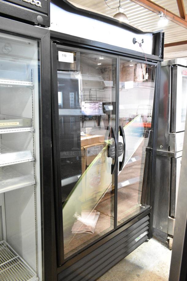 2021 True TVM-48SL-HC Metal Commercial 2 Door Reach In Cooler Merchandiser w/ Poly Coated Racks. 115 Volts, 1 Phase. Tested and Working! - Image 2 of 11