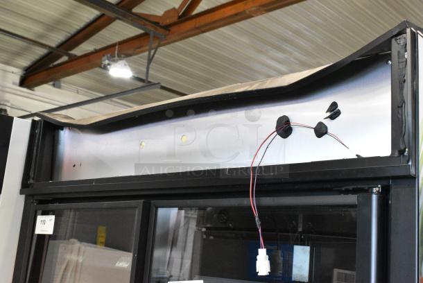 2021 True TVM-48SL-HC Metal Commercial 2 Door Reach In Cooler Merchandiser w/ Poly Coated Racks. 115 Volts, 1 Phase. Tested and Working! - Image 6 of 11