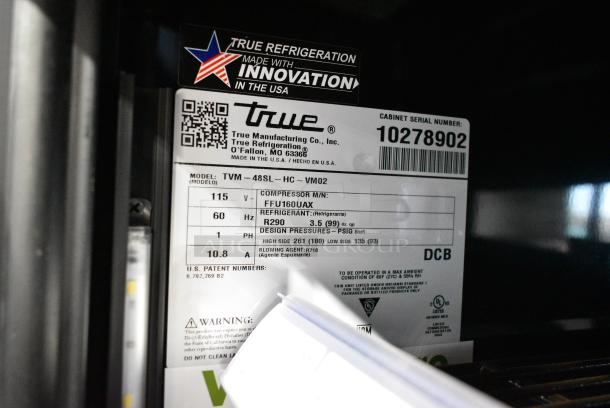 2021 True TVM-48SL-HC Metal Commercial 2 Door Reach In Cooler Merchandiser w/ Poly Coated Racks. 115 Volts, 1 Phase. Tested and Working! - Image 10 of 11
