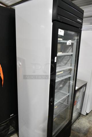 2019 Habco SE18 Metal Commercial Single Door Reach In Cooler Merchandiser w/ Poly Coated Racks. 115 Volts, 1 Phase. Tested and Working!