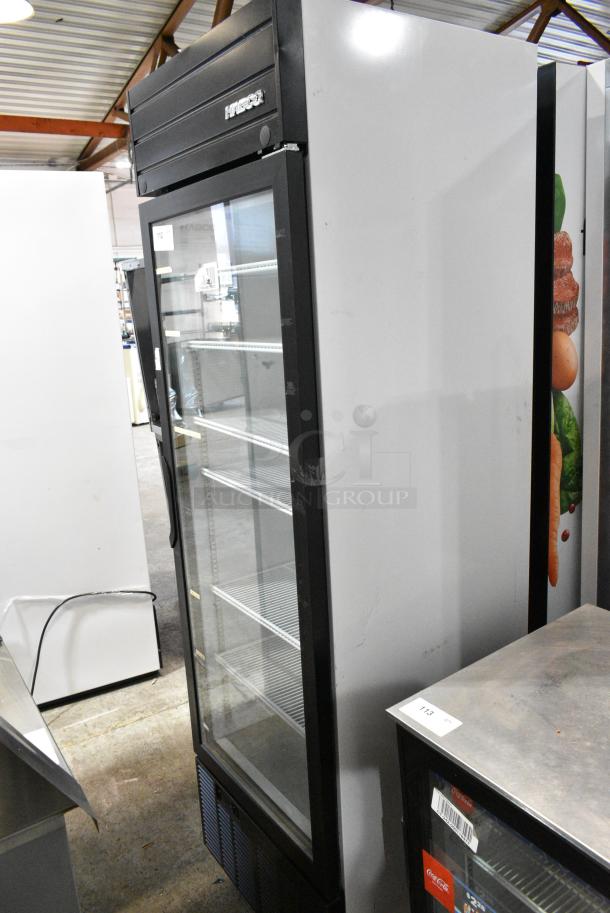 2019 Habco SE18 Metal Commercial Single Door Reach In Cooler Merchandiser w/ Poly Coated Racks. 115 Volts, 1 Phase. Tested and Working! - Image 3 of 5