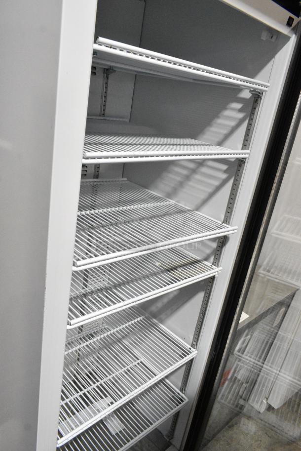 2019 Habco SE18 Metal Commercial Single Door Reach In Cooler Merchandiser w/ Poly Coated Racks. 115 Volts, 1 Phase. Tested and Working! - Image 4 of 5