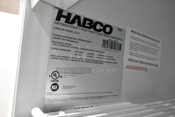2019 Habco SE18 Metal Commercial Single Door Reach In Cooler Merchandiser w/ Poly Coated Racks. 115 Volts, 1 Phase. Tested and Working! - Image 5 of 5
