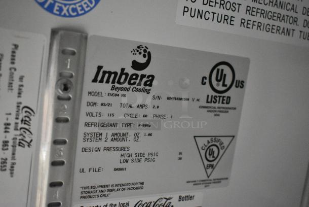 Imbera EVC04 Metal Commercial Mini Cooler Merchandiser. 115 Volts, 1 Phase. Tested and Working! - Image 4 of 4