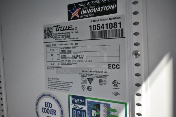 2022 True GDM-41SL-48-HC-LD Metal Commercial 2 Door Reach In Cooler Merchandiser. 115 Volts, 1 Phase. Tested and Working! - Image 5 of 5