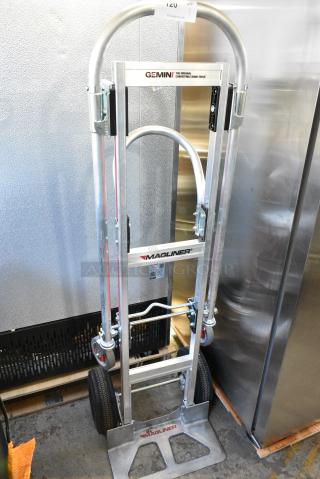 BRAND NEW SCRATCH AND DENT! Magliner Gemini Sr. 500 lb. 2-in-1 Convertible Hand Truck with 10" Pneumatic Wheels and U-Loop Handle GMK81UA4 546MG81UA4