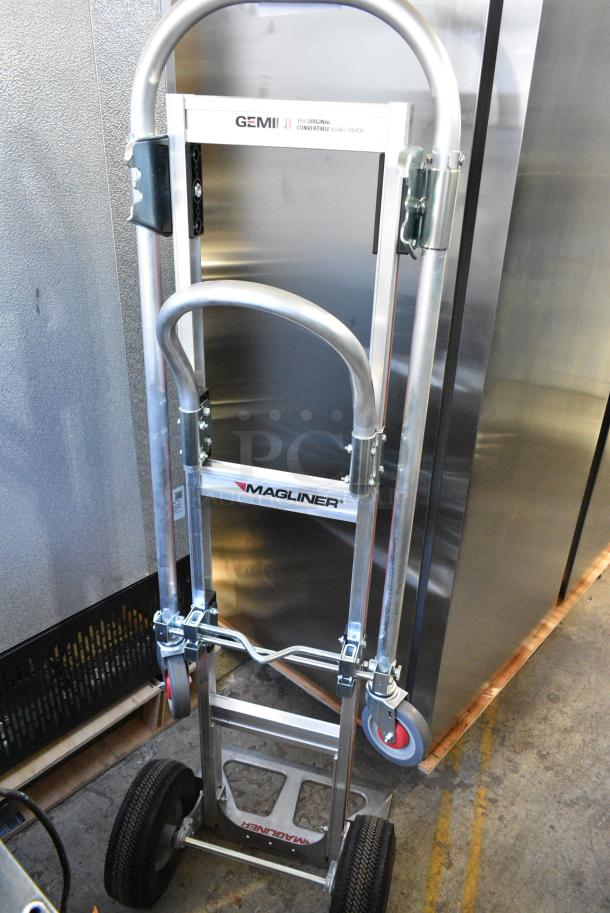 BRAND NEW SCRATCH AND DENT! Magliner Gemini Sr. 500 lb. 2-in-1 Convertible Hand Truck with 10" Pneumatic Wheels and U-Loop Handle GMK81UA4 546MG81UA4 - Image 5 of 7