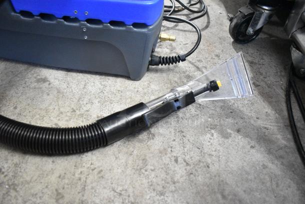 BRAND NEW SCRATCH AND DENT! Lavex 1-Stage Cold Water Spot Extractor with 7' Vacuum and Solution Hoses and 4" Clear-View Upholstery Tool - 2 Gallon, 55 PSI, 115 Volts, 1 Phase. Tested and Working! - Image 3 of 9