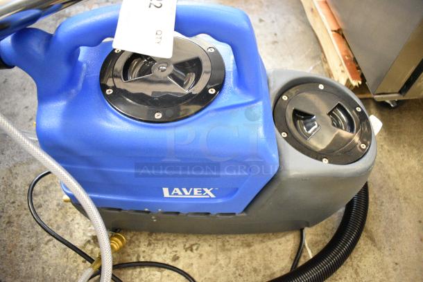 BRAND NEW SCRATCH AND DENT! Lavex 1-Stage Cold Water Spot Extractor with 7' Vacuum and Solution Hoses and 4" Clear-View Upholstery Tool - 2 Gallon, 55 PSI, 115 Volts, 1 Phase. Tested and Working! - Image 6 of 9