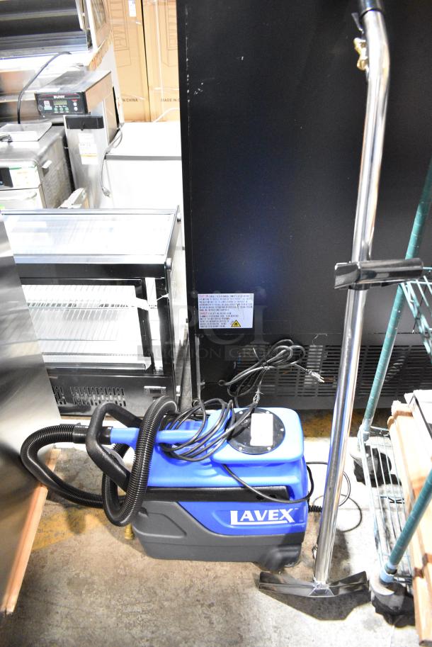 BRAND NEW SCRATCH AND DENT! Lavex 2-Stage Cold Water Spot Extractor with 7' Vacuum and Solution Hoses and 4" Clear-View Upholstery Tool - 3 Gallon, 55 PSI, 115 Volts, 1 Phase. Tested and Working! - Image 1 of 9