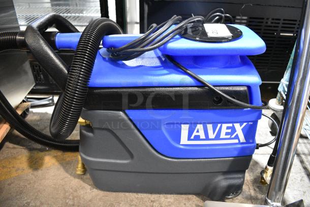 BRAND NEW SCRATCH AND DENT! Lavex 2-Stage Cold Water Spot Extractor with 7' Vacuum and Solution Hoses and 4" Clear-View Upholstery Tool - 3 Gallon, 55 PSI, 115 Volts, 1 Phase. Tested and Working! - Image 2 of 9