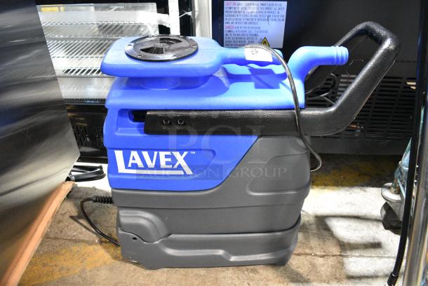 BRAND NEW SCRATCH AND DENT! Lavex 2-Stage Heated Spot Extractor with 15' Vacuum and Solution Hoses and 4" Stainless Steel Upholstery Tool - 3 Gallon, 55 PSI, 115 Volts, 1 Phase. Tested and Powers On But Parts Do Not Move - Image 2 of 13