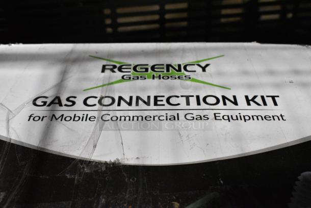 BRAND NEW SCRATCH AND DENT! Regency 600GKM3472 72" Mobile Gas Connector Hose Kit with 2 Elbows, Full Port Valve, Restraining Device, and Quick Disconnect - 3/4" - Image 4 of 6