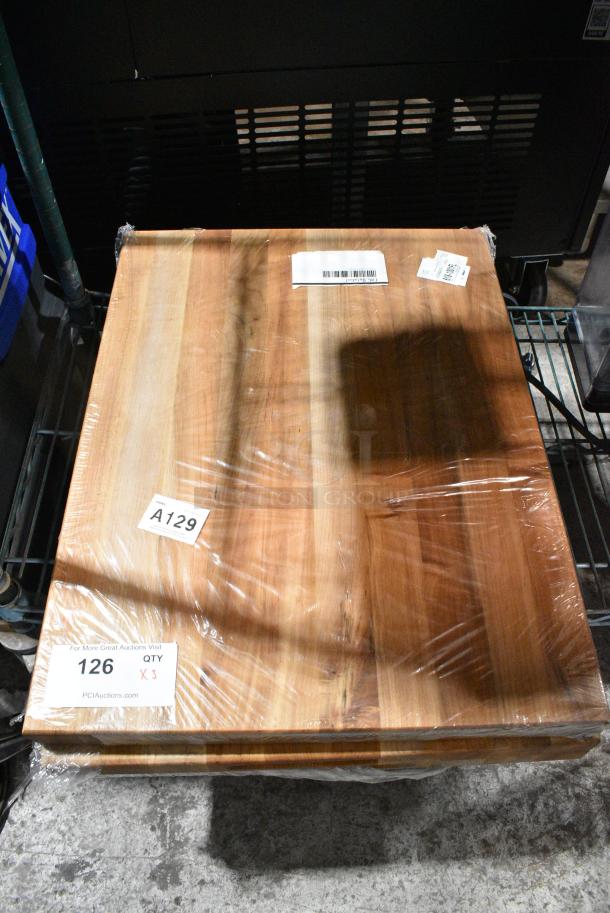 3 BRAND NEW SCRATCH AND DENT! Wooden Cutting Boards.3 Times Your Bid! - Image 1 of 4