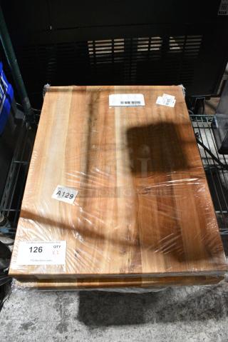 3 BRAND NEW SCRATCH AND DENT! Wooden Cutting Boards.3 Times Your Bid!