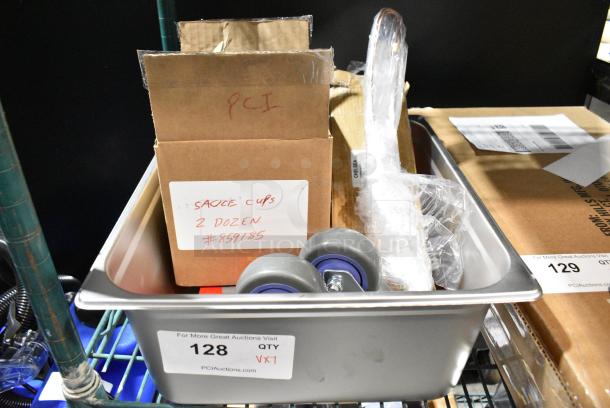 7 Various BRAND NEW SCRATCH AND DENT Items Chef & Sommelier ESK01 Chelsea 10" 18/10 Stainless Steel Extra Heavy Weight Steak Knife by Arc Cardinal - 6/Case, Commercial Casters. 7 Times Your Bid! - Image 1 of 8
