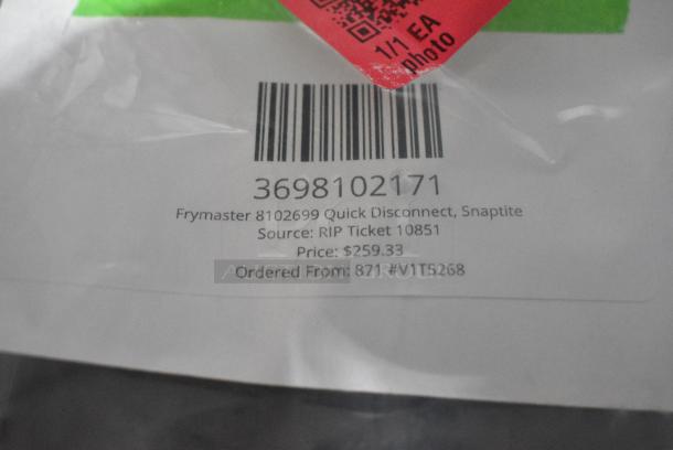 5 BRAND NEW SCRATCH AND DENT! Items Including Frymaster 8102699 Quick Disconnect, Snaptite 3698102171, Hobart 00-941638-00002 Pump Chemical Blue, Welco 425941638002, Hobart 00-913102-00328 Tube Overflow Kit 425913102328, Hobart 00-274316 Ejector (Plate) 425274316. 5 Times Your Bid! - Image 4 of 12